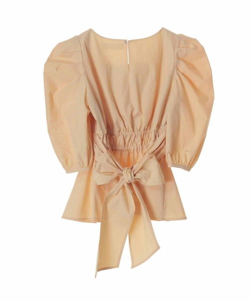 31 Sons de mode（トランテアン　ソン　ドゥ　モード）の「バックリボンペプラムブラウス（シャツ/ブラウス・レディース・ローズ/オフホワイト/イエロー・36）」の18枚目の写真