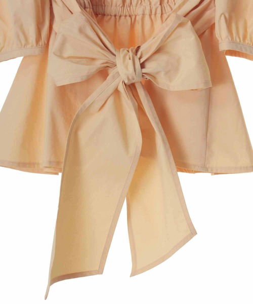 31 Sons de mode（トランテアン　ソン　ドゥ　モード）の「バックリボンペプラムブラウス（シャツ/ブラウス・レディース・ローズ/オフホワイト/イエロー・36）」の11枚目の写真