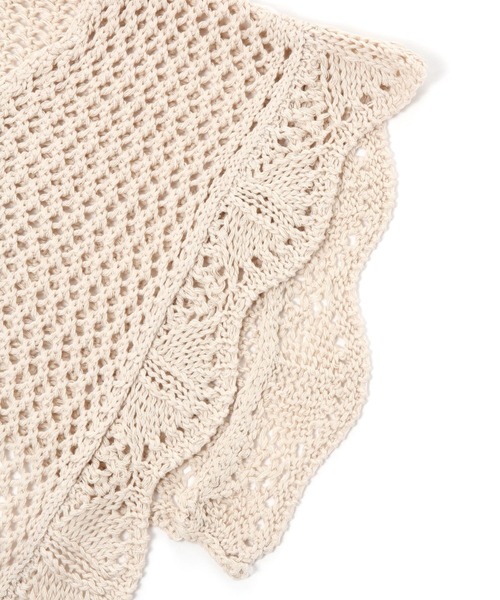 studio CLIP（スタディオクリップ）の「かぎ針編MIXつけ襟（付け襟・レディース・ブラック/ナチュラル・FREE）」の3枚目の写真