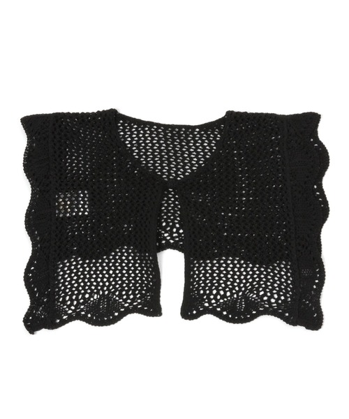 studio CLIP（スタディオクリップ）の「かぎ針編MIXつけ襟（付け襟・レディース・ブラック/ナチュラル・FREE）」の15枚目の写真