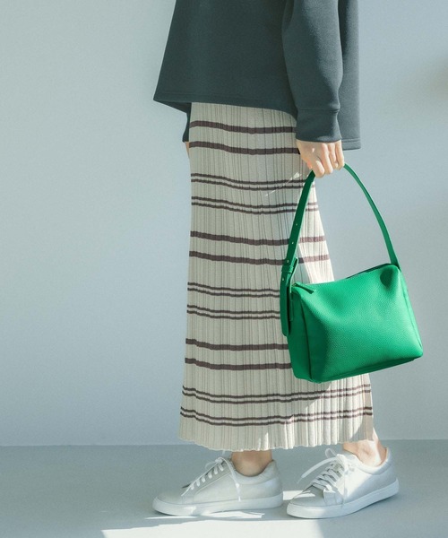 LEPSIM（レプシィム）の「12ゲージリブアミガラスカート　268212（スカート・レディース・チャコールグレー/グレイッシュベージュ/カーキ・FREE）」の3枚目の写真