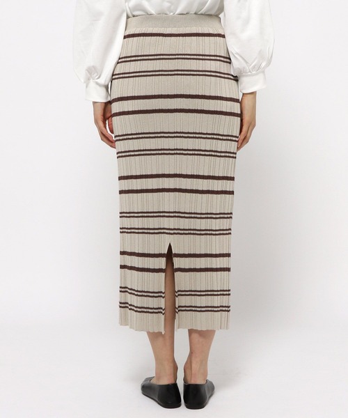 LEPSIM（レプシィム）の「12ゲージリブアミガラスカート　268212（スカート・レディース・チャコールグレー/グレイッシュベージュ/カーキ・FREE）」の9枚目の写真