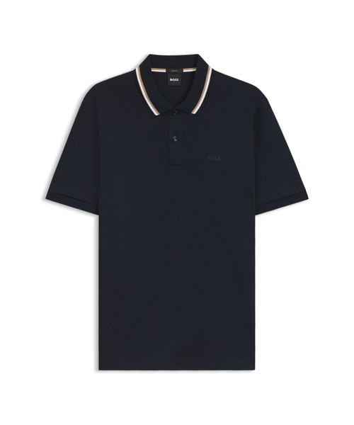 BOSS(ボス)の「ストライプカラー スリムフィット コットン ポロシャツ(ポロシャツ・メンズ・ホワイト/ブラック/グリーン/ピンク/ネイビー・S/L/XL/M/XXL/XS/XXXL)」の9枚目の写真