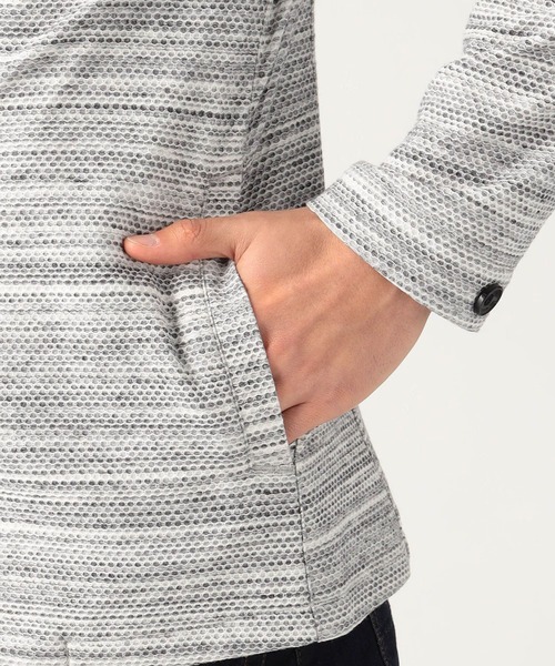 NICOLE CLUB FOR MEN（ニコルクラブフォーメン）の「ハニカムジャカードカーデジャケット（その他アウター・メンズ・ブルー/ブラック/モカ・MEDIUM/X-LARGE/LARGE）」の6枚目の写真