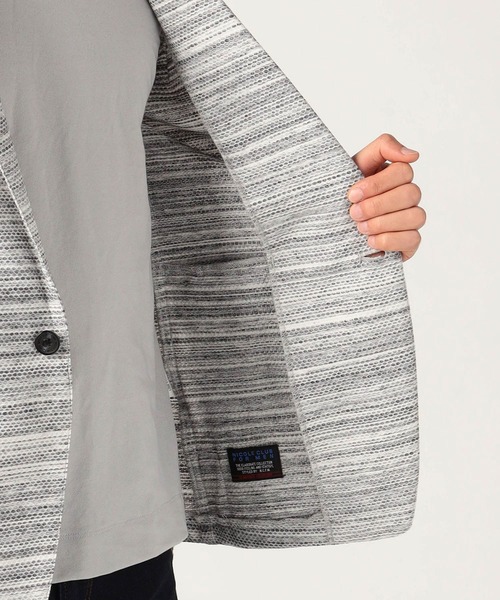 NICOLE CLUB FOR MEN（ニコルクラブフォーメン）の「ハニカムジャカードカーデジャケット（その他アウター・メンズ・ブルー/ブラック/モカ・MEDIUM/X-LARGE/LARGE）」の8枚目の写真