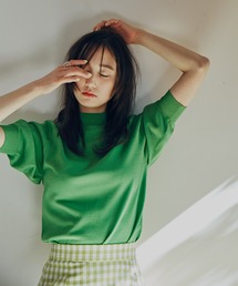 N.（N. Natural Beauty Basic） | ◆プレーティング天竺五分袖ニット(ニット/セーター)