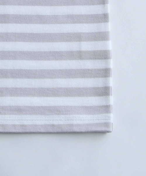 agnes b.（アニエスベー）の「【agnes b. pour ADAM ET ROPE'】ロングスリーブボーダーＴシャツ（Tシャツ/カットソー・メンズ・ピンク/グリーン/オレンジ/グレー/ネイビー/ブルー・L/XL）」の8枚目の写真