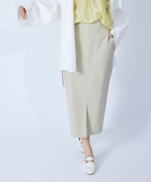 ROPE'(ロペ)の「【秋にも使える】ポケット付きタイトスカート/22SS(スカート・レディース・ベージュ/ネイビー/ブルー系その他4/ピンク/オレンジ・36/38)」の2枚目の写真