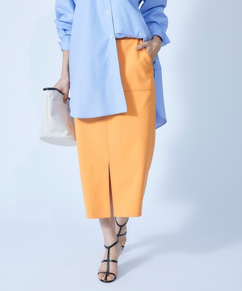 ROPE'(ロペ)の「【秋にも使える】ポケット付きタイトスカート/22SS(スカート・レディース・ベージュ/ネイビー/ブルー系その他4/ピンク/オレンジ・36/38)」の5枚目の写真