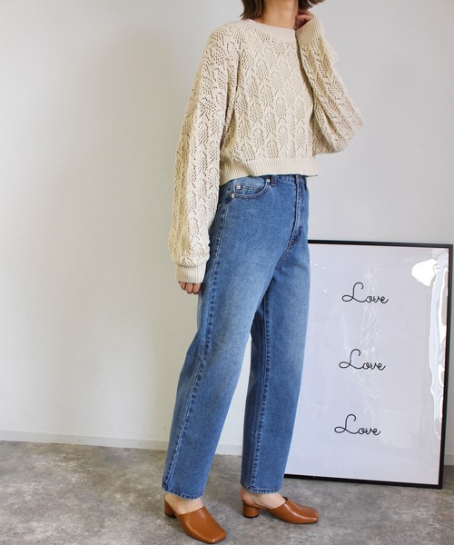 MLI'A(エムリア)の「透かし編みニット×ニットワンピSET(ワンピース・レディース・ブラック/ナチュラル/イエロー・M)」の14枚目の写真