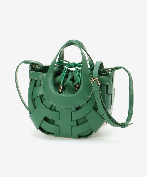 le.coeur blanc（ルクールブラン）の「ハーフムーンメッシュ2WAYショルダー（ショルダーバッグ・レディース・アイボリー/イエロー/グリーン・FREE）」の2枚目の写真