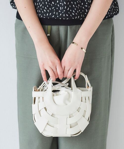 le.coeur blanc（ルクールブラン）の「ハーフムーンメッシュ2WAYショルダー（ショルダーバッグ・レディース・アイボリー/イエロー/グリーン・FREE）」の22枚目の写真