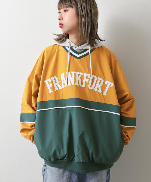 ZIP FIVE（ジップファイブ）の「【loot box】 切替カレッジロゴ　ナイロンプルオーバー（その他トップス・レディース・ブルーグリーン/ネイビー系/ネイビー系1/イエロー系・MEDIUM/LARGE）」の17枚目の写真