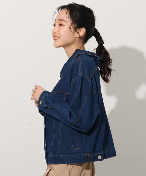 Cutie Blonde（キューティーブロンド）の「◆バックレースアップGジャン（デニムジャケット・レディース・ライトブルー/ネイビー・01/02/03）」の21枚目の写真