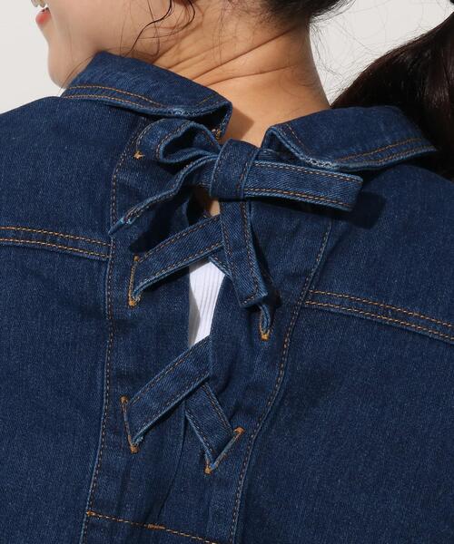 Cutie Blonde（キューティーブロンド）の「◆バックレースアップGジャン（デニムジャケット・レディース・ライトブルー/ネイビー・01/02/03）」の7枚目の写真