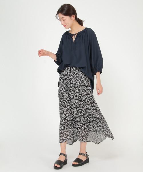 ikka（イッカ）の「【Sサイズ WEB限定】イレギュラーヘムプリーツスカート（スカート・レディース・ブラック/イエロー/ブルー系その他/ベージュ・S/M/L）」の12枚目の写真