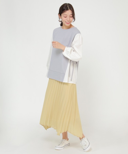 ikka（イッカ）の「【Sサイズ WEB限定】イレギュラーヘムプリーツスカート（スカート・レディース・ブラック/イエロー/ブルー系その他/ベージュ・S/M/L）」の17枚目の写真