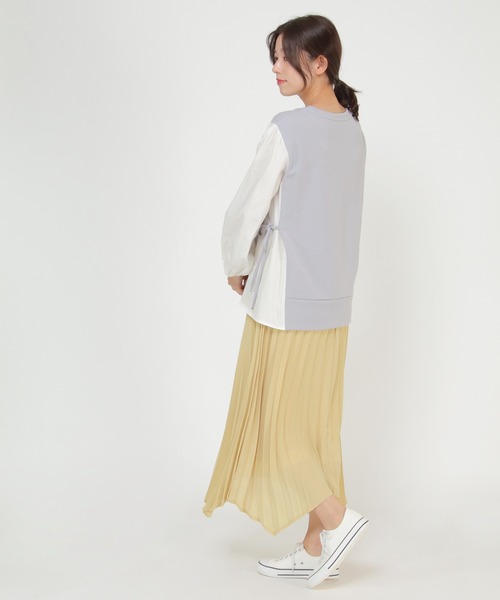 ikka（イッカ）の「【Sサイズ WEB限定】イレギュラーヘムプリーツスカート（スカート・レディース・ブラック/イエロー/ブルー系その他/ベージュ・S/M/L）」の18枚目の写真