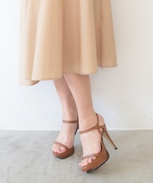 ステッチソールヒールサンダル