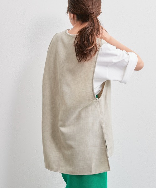 CIAOPANIC TYPY（チャオパニックティピー）の「【お気に入り数6.3万人突破】【WEB限定】【タンク付き】リネンライクVネックベスト（ベスト・レディース・ベージュ/ブラック/ライトグレー・ONE SIZE）」の17枚目の写真