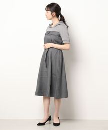 レイヤード風パーカーワンピース