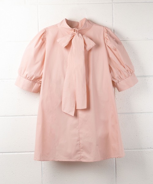 me+em select（ミームセレクト）の「【 ２way ／  5color  】ビッグリボンハイネックパフスリーブフレアブラウス（シャツ/ブラウス・レディース・ホワイト/ブラック/ベージュ/ピンク/モカ・FREE）」の20枚目の写真