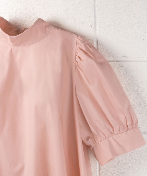 me+em select（ミームセレクト）の「【 ２way ／  5color  】ビッグリボンハイネックパフスリーブフレアブラウス（シャツ/ブラウス・レディース・ホワイト/ブラック/ベージュ/ピンク/モカ・FREE）」の10枚目の写真