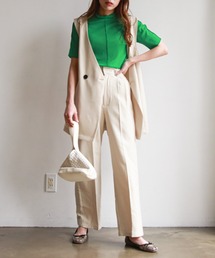 feepur | Vネックジレ&ワイドベルトパンツ/セットアップ(セットアップ)
