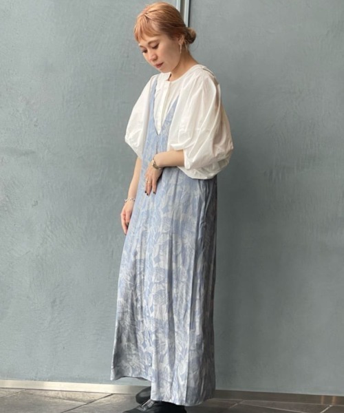 Lui's（ルイス）の「リーフジャガードキャミワンピース（ワンピース・レディース・ブルー/グリーン・FREE）」の21枚目の写真