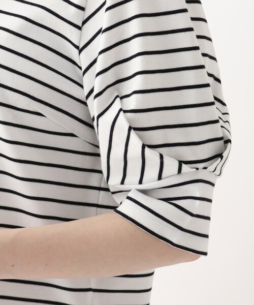 index(インデックス)の「◆SUPIMAコットンスムースタックスリーブトップス【WEB限定カラー・サイズ】(Tシャツ/カットソー・レディース・ライトグレー/パープル/ネイビー/ガンメタ/ホワイト系その他3/ライトオレンジ系・40/38/42/36)」の12枚目の写真