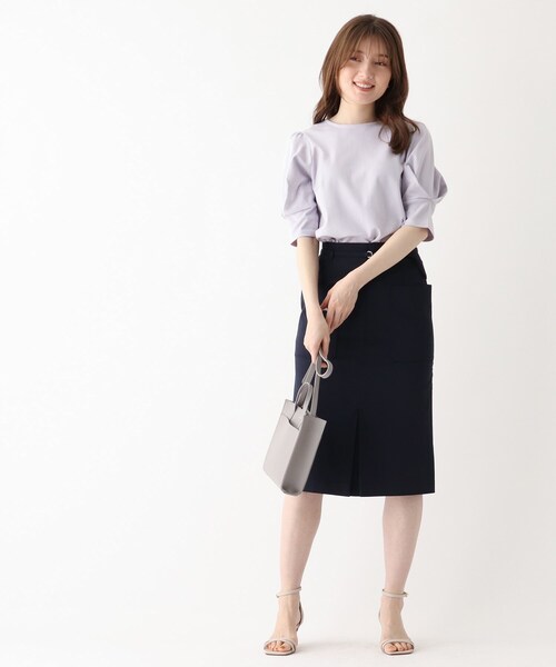 index(インデックス)の「◆SUPIMAコットンスムースタックスリーブトップス【WEB限定カラー・サイズ】(Tシャツ/カットソー・レディース・ライトグレー/パープル/ネイビー/ガンメタ/ホワイト系その他3/ライトオレンジ系・40/38/42/36)」の20枚目の写真