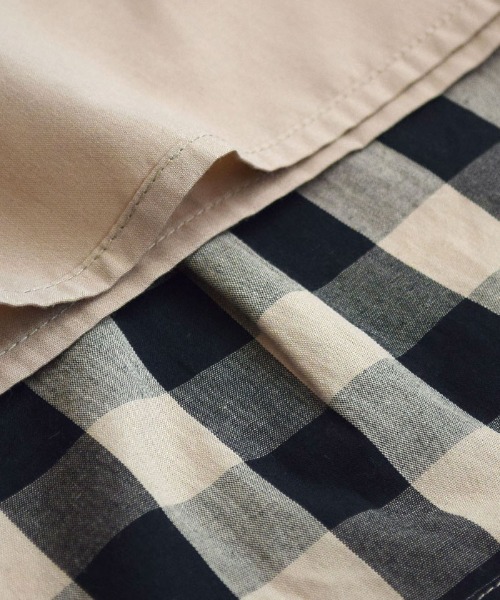 MIMIMEMETE(ミミメメット)の「クレイジーギンガム ティアードスカート(スカート・レディース・ベージュ×ブラック・M)」の6枚目の写真