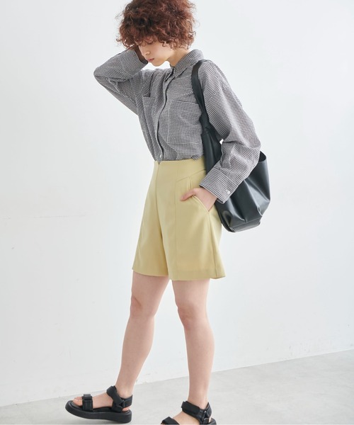 FREE'S MART（フリーズマート）の「◆ツイルハイウエストショートパンツ（その他パンツ・レディース・グリーン/ブラック/ベージュ・SMALL/MEDIUM）」の16枚目の写真