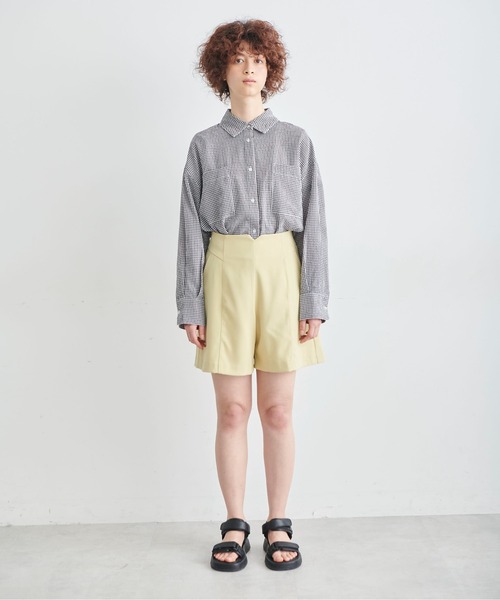 FREE'S MART（フリーズマート）の「◆ツイルハイウエストショートパンツ（その他パンツ・レディース・グリーン/ブラック/ベージュ・SMALL/MEDIUM）」の17枚目の写真