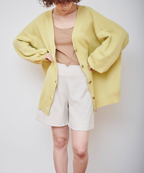 FREE'S MART（フリーズマート）の「◆ツイルハイウエストショートパンツ（その他パンツ・レディース・グリーン/ブラック/ベージュ・SMALL/MEDIUM）」の4枚目の写真