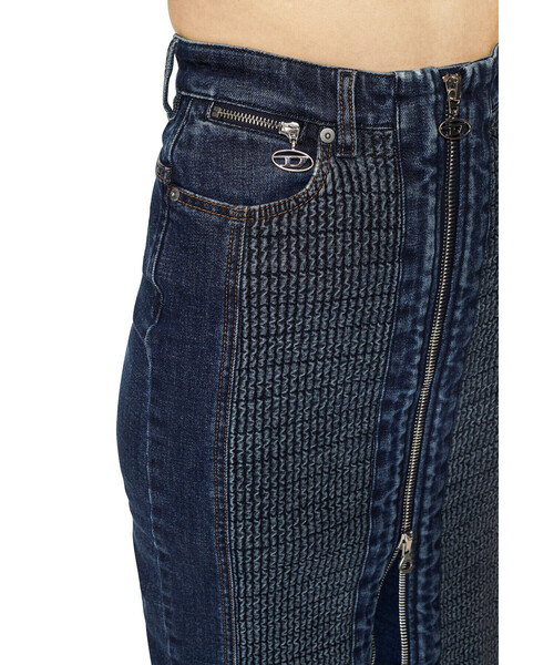 DIESEL（ディーゼル）の「レディース デニムスカート タイトフィット ジップアップ スモッキングステッチ（デニムスカート・レディース・インディゴブルー・27inch/25inch/29inch/23inch）」の9枚目の写真