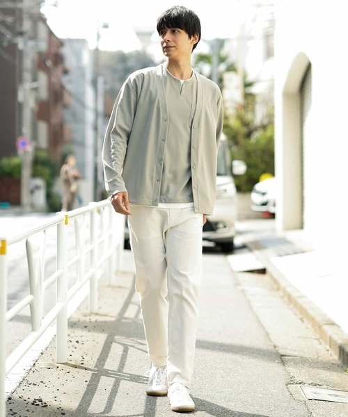 a.v.v（アーヴェヴェ）の「【S-XXL/涼感/ドライタッチ】梨地フェイクレイヤードカットソー（Tシャツ/カットソー・メンズ・グレー/ブルー/ミント/オレンジ/グリーン・50/48/52/44/46）」の9枚目の写真