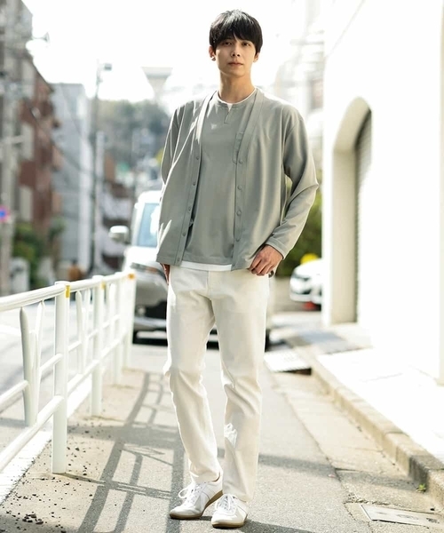 a.v.v（アーヴェヴェ）の「【S-XXL/涼感/ドライタッチ】梨地フェイクレイヤードカットソー（Tシャツ/カットソー・メンズ・グレー/ブルー/ミント/オレンジ/グリーン・50/48/52/44/46）」の10枚目の写真