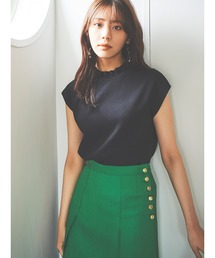 Te chichi | 【貴島明日香コラボ】スタンドフリルネックニット(ニット/セーター)