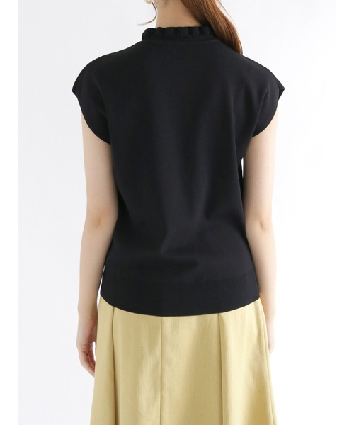 Te chichi（テチチ）の「【貴島明日香コラボ】スタンドフリルネックニット（ニット/セーター・レディース・ブラック/ベージュ/オレンジ・ﾌﾘ-）」の17枚目の写真