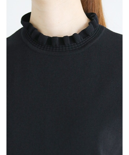 Te chichi（テチチ）の「【貴島明日香コラボ】スタンドフリルネックニット（ニット/セーター・レディース・ブラック/ベージュ/オレンジ・ﾌﾘ-）」の18枚目の写真