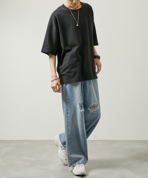 iisy（イージー）の「【 iisy 】ショルダージップビッグカットソー（Tシャツ/カットソー・メンズ・ホワイト/ブラック/ブルー系その他4・S/M/L/XL）」の11枚目の写真