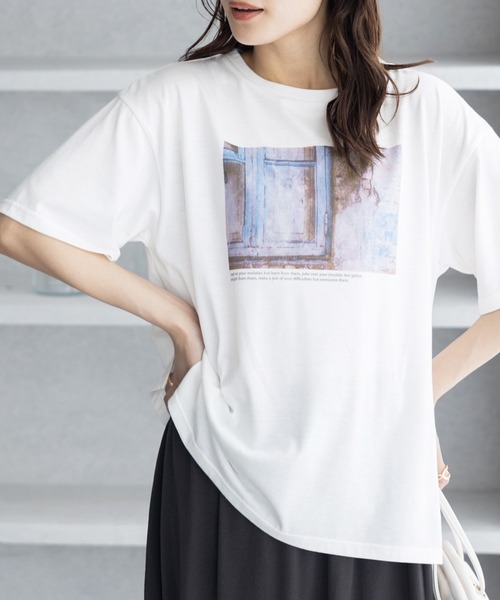 GeeRA（ジーラ）の「大人プリントＴシャツ（Tシャツ/カットソー・レディース・ブラック/ライトホワイト/オフホワイト/ホワイト・LARGE/MEDIUM/XX-LARGE/X-LARGE）」の4枚目の写真