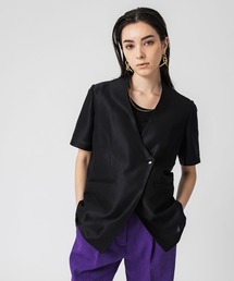 UNITED TOKYO | ハーフスリーブサマーノーカラージャケット(ノーカラージャケット)