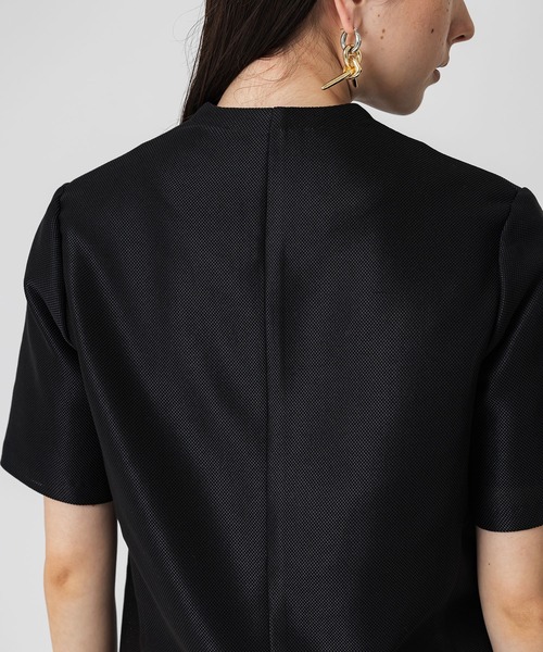 UNITED TOKYO（ユナイテッドトウキョウ）の「ハーフスリーブサマーノーカラージャケット（ノーカラージャケット・レディース・ブラック/ホワイト・FREE）」の8枚目の写真