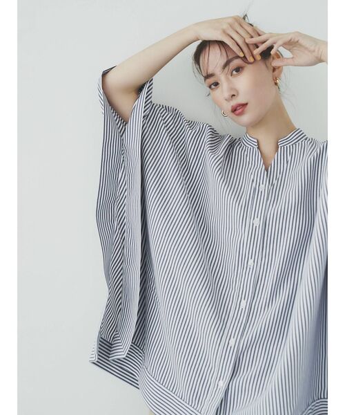 COTORICA（コトリカ）の「スクエアシャツポンチョ（シャツ/ブラウス・レディース・ブラック/オフホワイト/グリーン/その他1・FREE）」の12枚目の写真