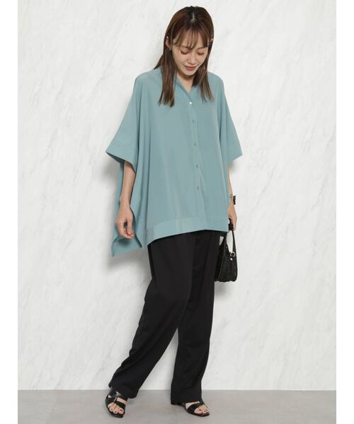 COTORICA（コトリカ）の「スクエアシャツポンチョ（シャツ/ブラウス・レディース・ブラック/オフホワイト/グリーン/その他1・FREE）」の22枚目の写真