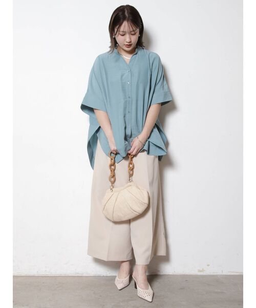 COTORICA（コトリカ）の「スクエアシャツポンチョ（シャツ/ブラウス・レディース・ブラック/オフホワイト/グリーン/その他1・FREE）」の13枚目の写真