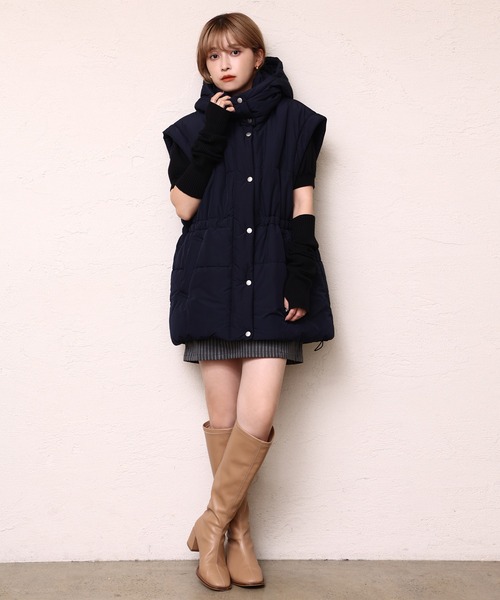 one after another NICE CLAUP（ワンアフターアナザーナイスクラップ）の「マルチWAYロングダウンコート（ダウンジャケット/コート・レディース・ブラック/ネイビー/オフホワイト/モカ/ブラウン・FREE）」の18枚目の写真