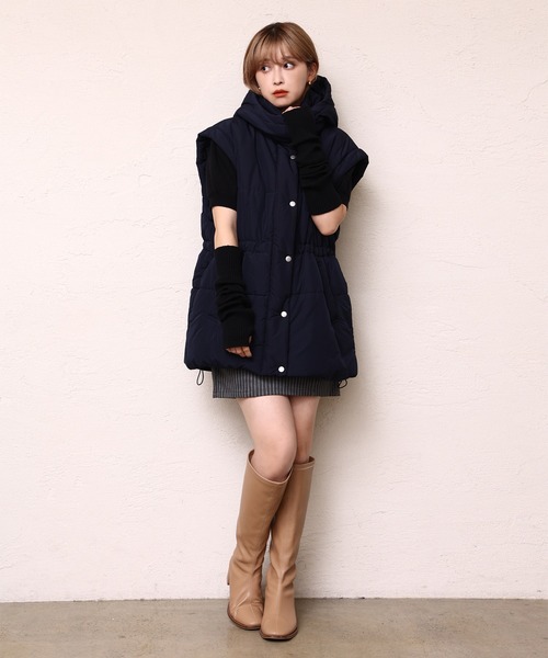 one after another NICE CLAUP（ワンアフターアナザーナイスクラップ）の「マルチWAYロングダウンコート（ダウンジャケット/コート・レディース・ブラック/ネイビー/オフホワイト/モカ/ブラウン・FREE）」の19枚目の写真